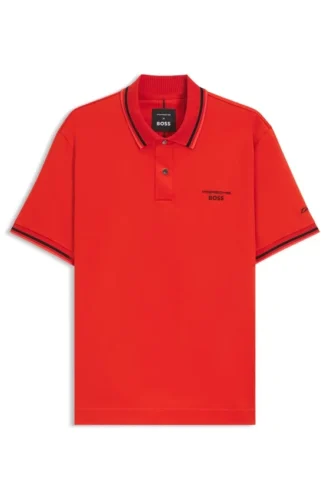 Porsche x BOSS polo shirt in anti-perspiration cotton