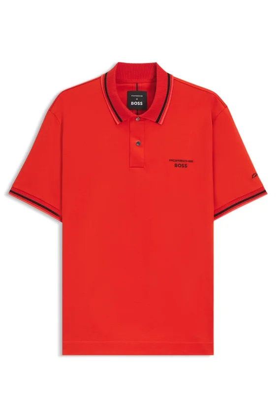 Porsche x BOSS polo shirt in anti-perspiration cotton Porsche x BOSS polo shirt in anti-perspiration cotton