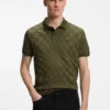 Porsche x BOSS polo shirt in jacquard-patterned cotton Porsche x BOSS polo shirt in jacquard-patterned cotton
