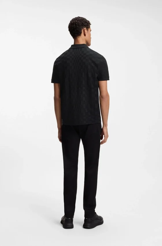 Porsche x BOSS polo shirt in jacquard-patterned cotton Porsche x BOSS polo shirt in jacquard-patterned cotton