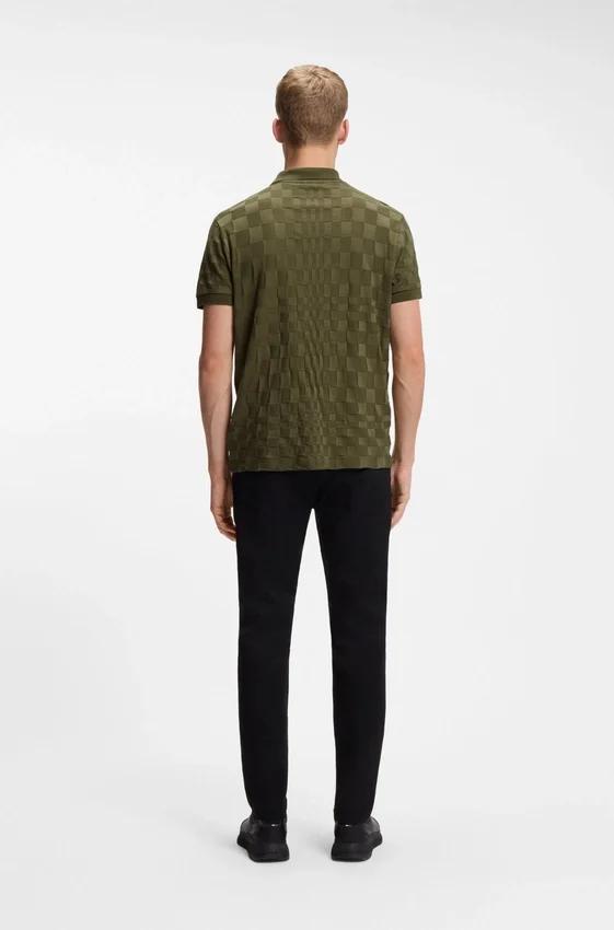 Porsche x BOSS polo shirt in jacquard-patterned cotton Porsche x BOSS polo shirt in jacquard-patterned cotton