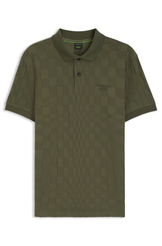 Porsche x BOSS polo shirt in jacquard-patterned cotton Porsche x BOSS polo shirt in jacquard-patterned cotton