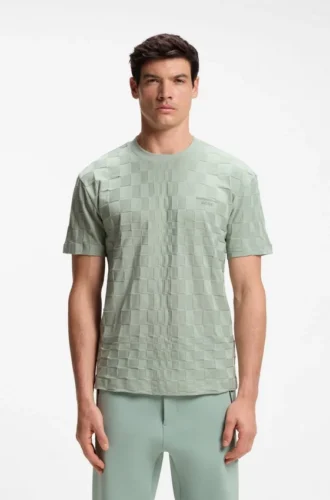 Porsche x BOSS relaxed-fit T-shirt in cotton jacquard