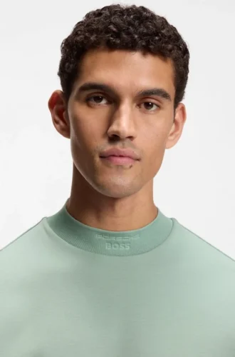 Porsche x BOSS relaxed-fit T-shirt with logo collar