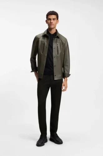 Porsche x BOSS tapered-fit pants in stretch denim
