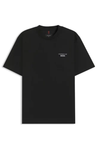 Porsche x BOSS Targa-artwork T-shirt in mercerised cotton