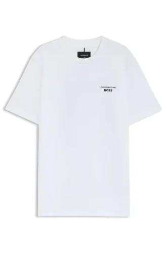 Porsche x BOSS Targa-artwork T-shirt in mercerised cotton
