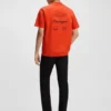 Porsche x BOSS Targa-artwork T-shirt in mercerised cotton