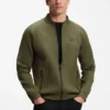 Porsche x BOSS zipper-up sweatshirt with embossed artwork