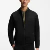 Porsche x BOSS zipper-up sweatshirt with embossed artwork