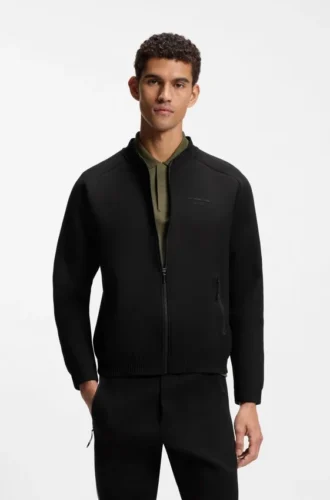 Porsche x BOSS zipper-up sweatshirt with embossed artwork Porsche x BOSS zipper-up sweatshirt with embossed artwork