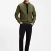 Porsche x BOSS zipper-up sweatshirt with embossed artwork