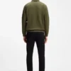 Porsche x BOSS zipper-up sweatshirt with embossed artwork