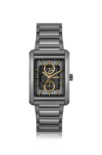 Principle Dress gray-dial watch with H-link strap