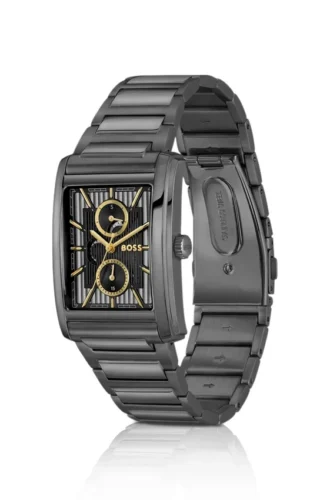 Principle Dress gray-dial watch with H-link strap