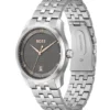 PRINCIPLE Link-bracelet watch with gray patterned dial