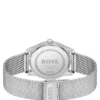 PRINCIPLE Mesh-bracelet watch with blue patterned dial