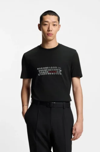Printed-artwork T-shirt in cotton jersey