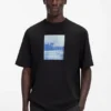 Printed-artwork T-shirt in cotton jersey