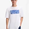 Printed-artwork T-shirt in cotton jersey