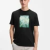 Printed-artwork T-shirt in cotton jersey