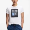 Printed-artwork T-shirt in cotton jersey
