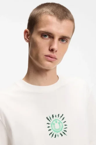 Printed-artwork T-shirt in cotton jersey