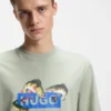 Printed-artwork T-shirt in cotton jersey
