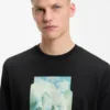 Printed-artwork T-shirt in cotton jersey