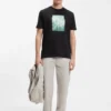 Printed-artwork T-shirt in cotton jersey