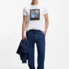 Printed-artwork T-shirt in cotton jersey