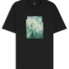 Printed-artwork T-shirt in cotton jersey