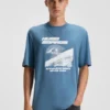 Printed-artwork T-shirt in cotton terry