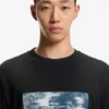 Printed-artwork T-shirt in cotton terry