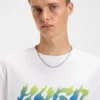 Printed-artwork T-shirt in cotton terry