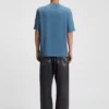 Printed-artwork T-shirt in cotton terry