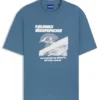 Printed-artwork T-shirt in cotton terry