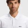 Printed-graphic polo shirt in mercerised cotton Printed-graphic polo shirt in mercerised cotton