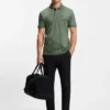 Printed-graphic polo shirt in mercerised cotton Printed-graphic polo shirt in mercerised cotton