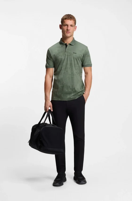 Printed-graphic polo shirt in mercerised cotton Printed-graphic polo shirt in mercerised cotton