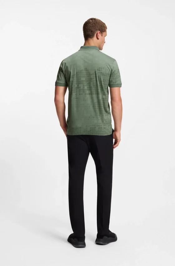 Printed-graphic polo shirt in mercerised cotton Printed-graphic polo shirt in mercerised cotton