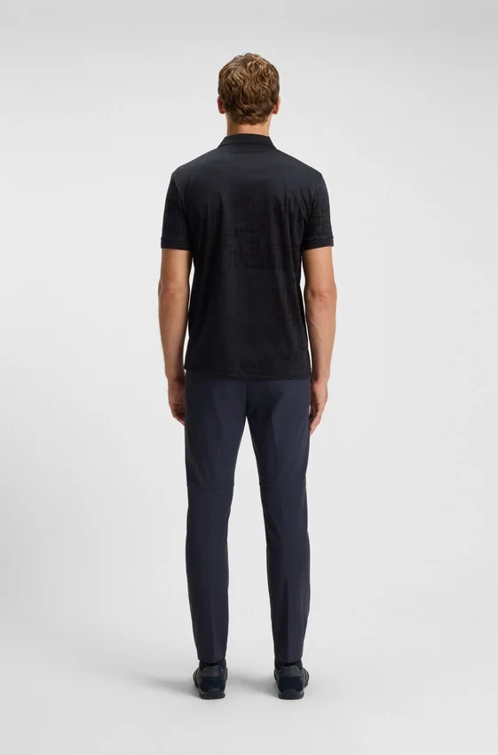 Printed-graphic polo shirt in mercerised cotton Printed-graphic polo shirt in mercerised cotton
