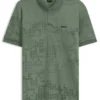 Printed-graphic polo shirt in mercerised cotton Printed-graphic polo shirt in mercerised cotton