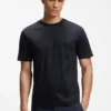 Printed-graphic T-shirt in mercerised cotton