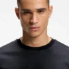 Printed-graphic T-shirt in mercerised cotton