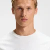 Printed-graphic T-shirt in mercerised cotton