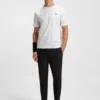 Printed-graphic T-shirt in mercerised cotton