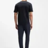 Printed-graphic T-shirt in mercerised cotton