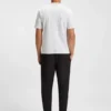 Printed-graphic T-shirt in mercerised cotton