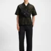 Printed oversized-fit shirt in cotton poplin